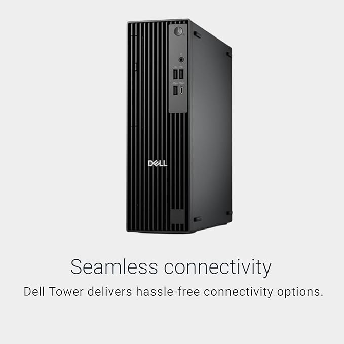 Dell Pro Slim QCS1250 Business Desktop Computer, Intel Core Ultra 5 235(Beats i7-12700), 16GB DDR5, 512GB PCIe SSD, Dual 4K Monitor Support, USB-C, HDMI, RJ-45, Wi-Fi, Wired KB & Mouse, Windows 11