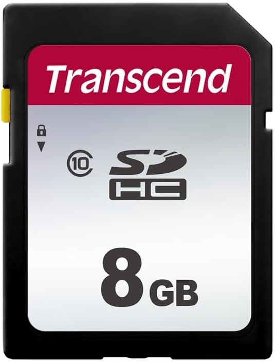 Transcend SDC300S 8GB SDHC SD Card, Compatible