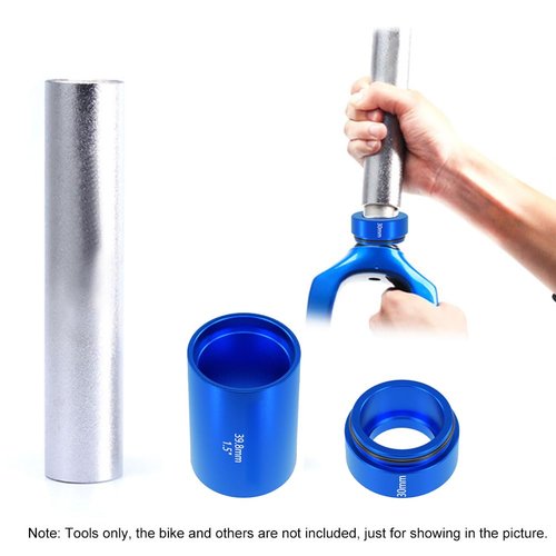 Bibabala Bike Front Fork Crown Race Install Tool Kit, Bicycle Fork Nut Setting Installer, Aluminum Alloy Bicycle Front Fork Setter Driver Kit for 28.6mm 1.5in 1.25in Bicycle Front Fork(3 Pcs)