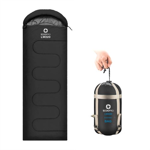 ECOOPRO Warm Weather Sleeping Bag - Portable & Waterproof Comfort | Compact Design for Camping & Hiking - 83" L x 30" W