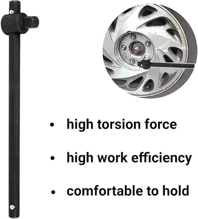 Fafeicy Sliding Wrench Breaker Bar 9.8inch Sliding T Handle Socket Wrench Breaker Bar Heavy Duty Steel with High Torsion Force (1/2 inch)