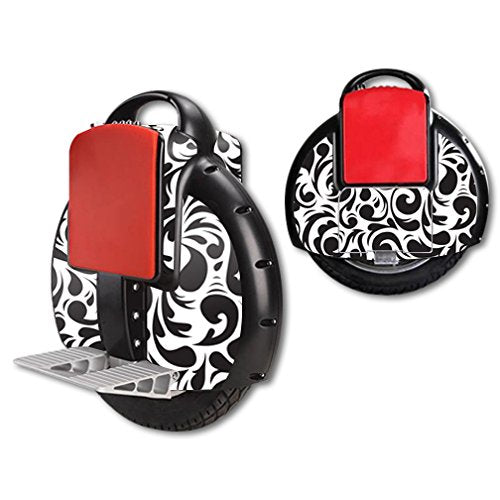 MightySkins Skin Compatible with Airwheel X3 Self Balancing one Wheel Electric Unicycle Scooter wrap Cover Sticker Swirly Black