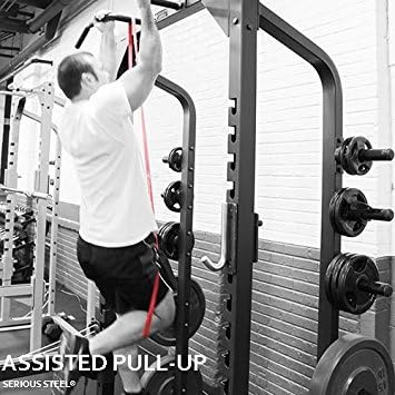 Serious Steel 41" Assisted Pull-up Band, Heavy Duty Resistance Band Sets, Stretching, Powerlifting, Resistance Training and Pull Up Assistance Bands