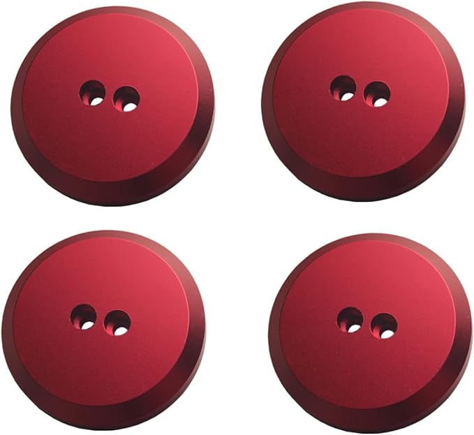 Dewhel Jack Pad Adapter Billet Anodized Red Aluminum Floor Jack for Corvette C8/C7/C6 Premium Bolt on Jack Points - 4 Pack¡­
