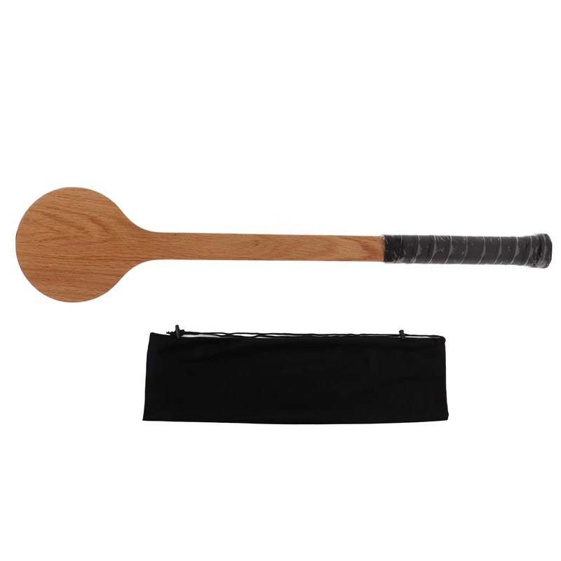Tennis Pointer Wood Spoon Tennis Racket Swing Practice Training Aid with Storage Bag for Sports (Standard model-60cm)