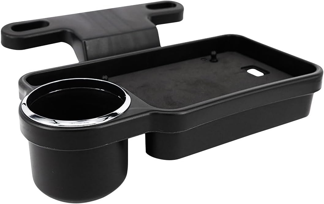 Car Cup Holder Tray, Detachable Eating Organizer Backseat Car Tray, Car Back Seat Organizer Foldable Desing, Automotive Accessories for Most Vehicles