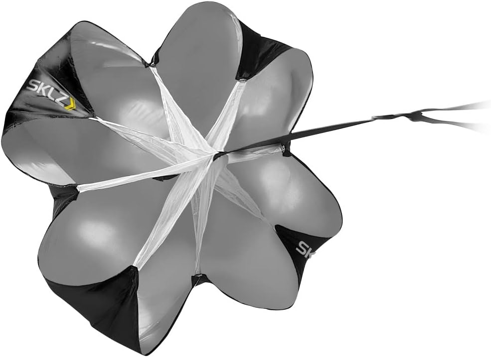 SKLZ Speed Chute - Resistance Parachute for Enhanced Speed & Acceleration Training | Grey/Black, 54-Inch