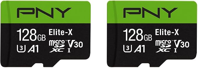 PNY 128GB Elite-X™ Class 10 U3 V30 A1 microSDXC Flash Memory Card