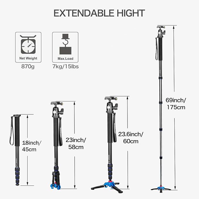Koolehaoda Camera Aluminum Monopod