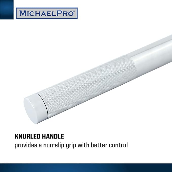 MichaelPro MP007002 1/2" Dr. Extendable Breaker Bar (15" - 24" Length) / Flex Handle, Rotating Flex Head (15" - 24" Extendable)