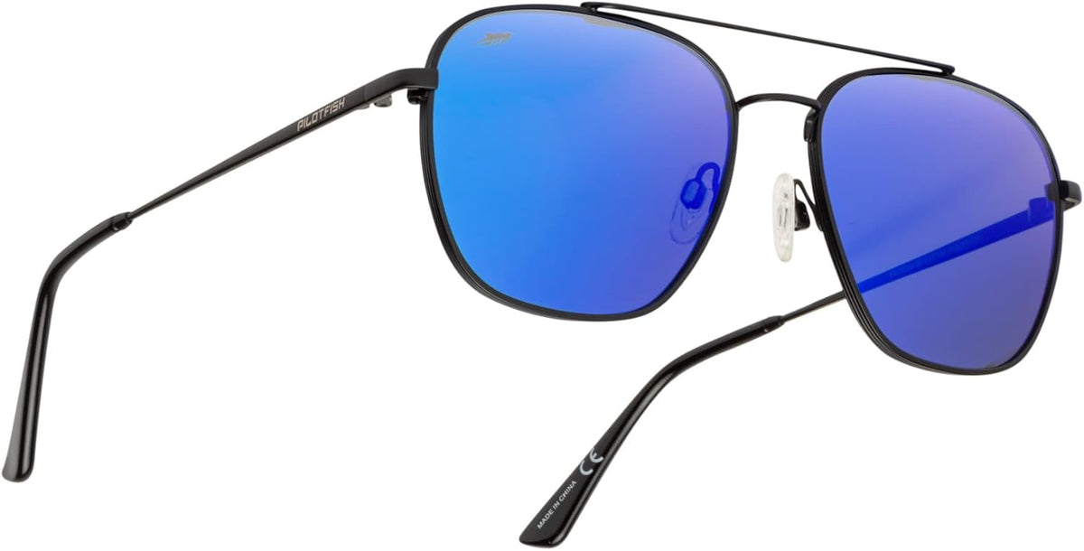 Pilotfish Polarized Aviator Sunglasses - Stainless Steel Frame | UV400 Anti-Reflective Lenses