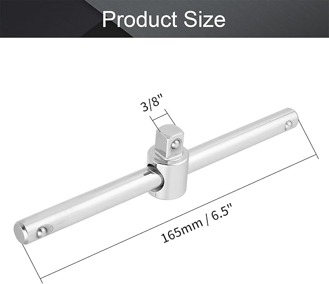 Utoolmart 3/8 Inch Drive Sliding Wrench Breaker Bar Adjustable T-Handle Socket Hand Tool 1Pcs