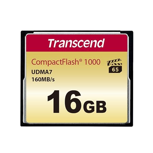 Transcend 16GB CF1000, CompactFlash Memory Card, UDMA 7, High Speed,