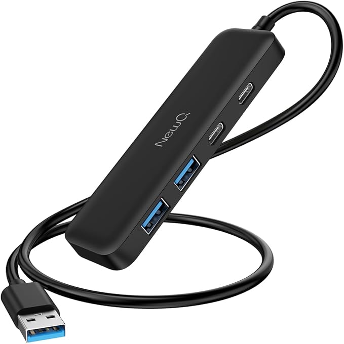 Dual USB C USB A 3.0 Hub: 4 Ports USB Hub