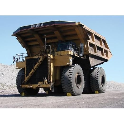 Checkers Heavy Duty Wheel Chocks for 95"-165" Tires, One Large Tire Chock for Haul Trucks, Loaders, and Cranes, 800 Ton Capacity, Lightweight HDPE, Made in The USA, Yellow, MC3011