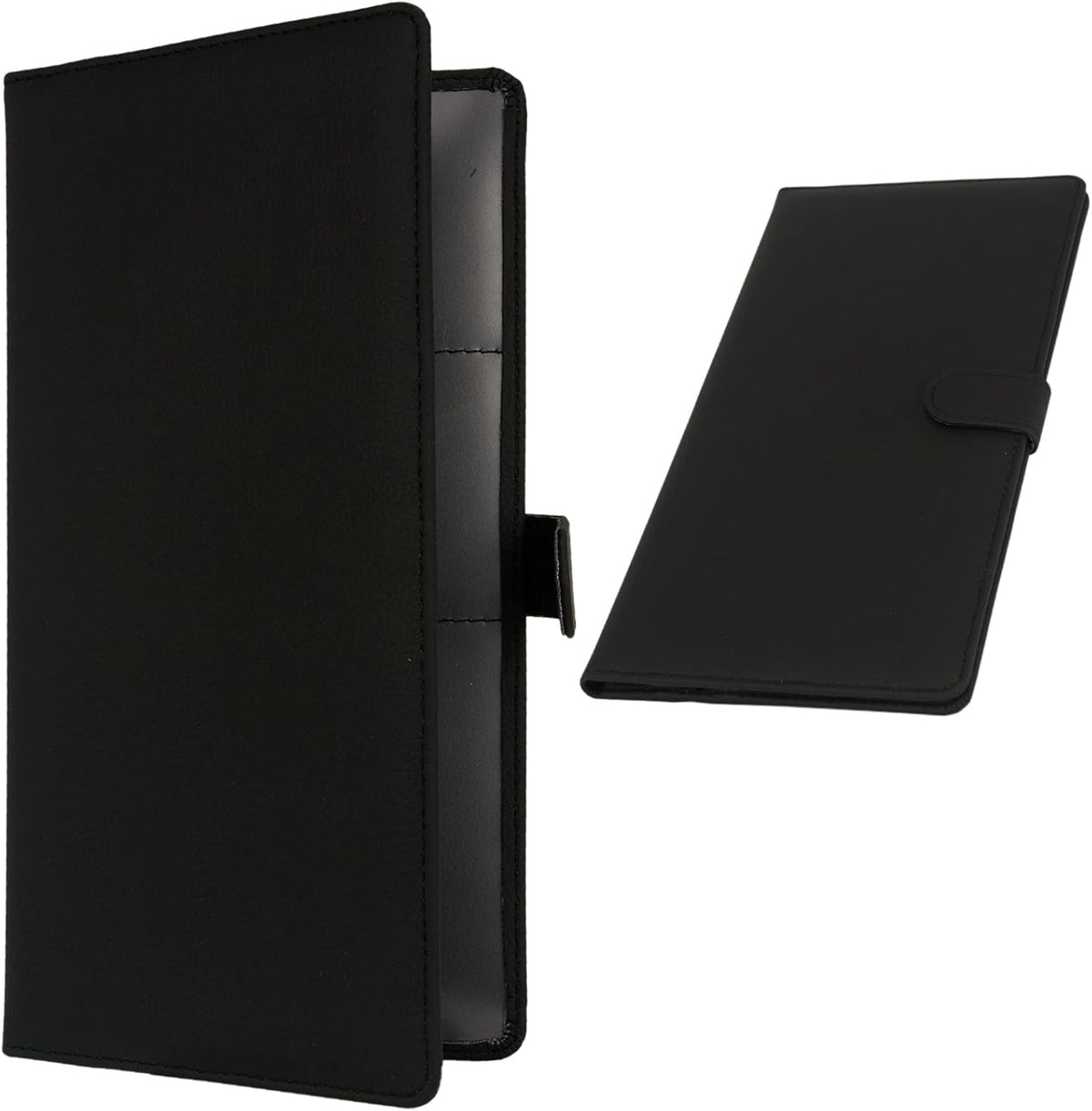 Leather Car Registration and Insurance Holder with Magnetic Closure, Black