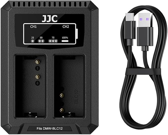 JJC DMW-BLC12 Battery Charger USB Dual Slot