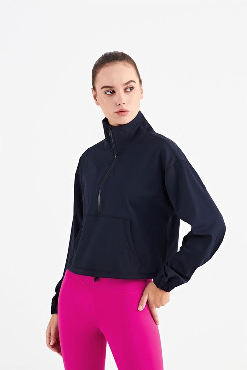 Altiland Half Zip Pullover | Cropped Long Sleeve Jacket for Women - Perfect for Workout & Yoga