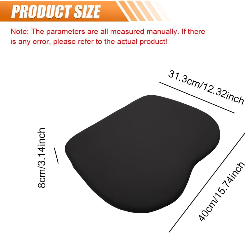 2 in 1 Wedge Car Cushion and Lumbar Support Pillow for Driving, Memory Foam Automotive Seat Booster Cushion, Non-Slip Vehicle Seat Pad for Car, Home, Office(Black)