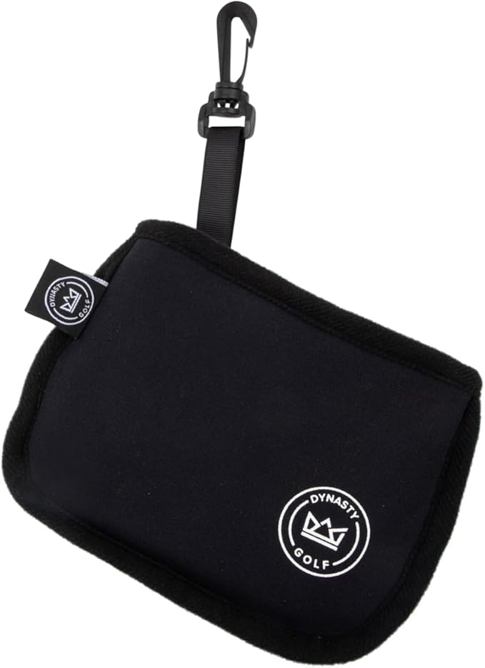Golf Club Cleaner for Golf Bag - Golf Ball Cleaner Pouch - Waterproof Inside and Dry Outside - Golf Club Brush and Groove Cleaner in One - Golf Ball Washer - Golf Club Bag Accessories