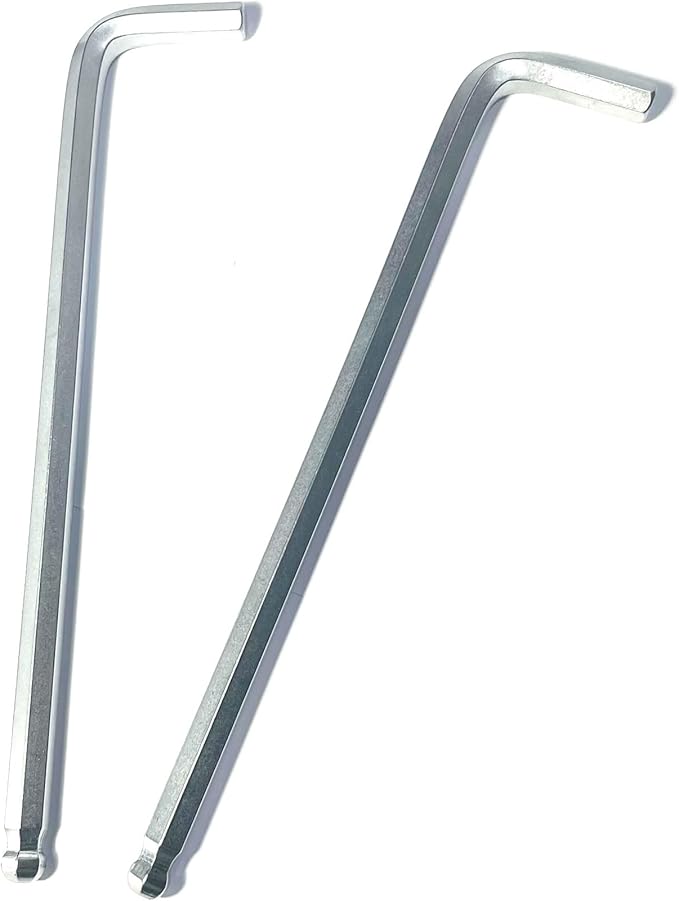 2pcs 5/16 Ball End Allen Wrench sets,5/16" Hex Key Wrench set,allen key Door Key L Shaped hex wrench set with Long Arm.