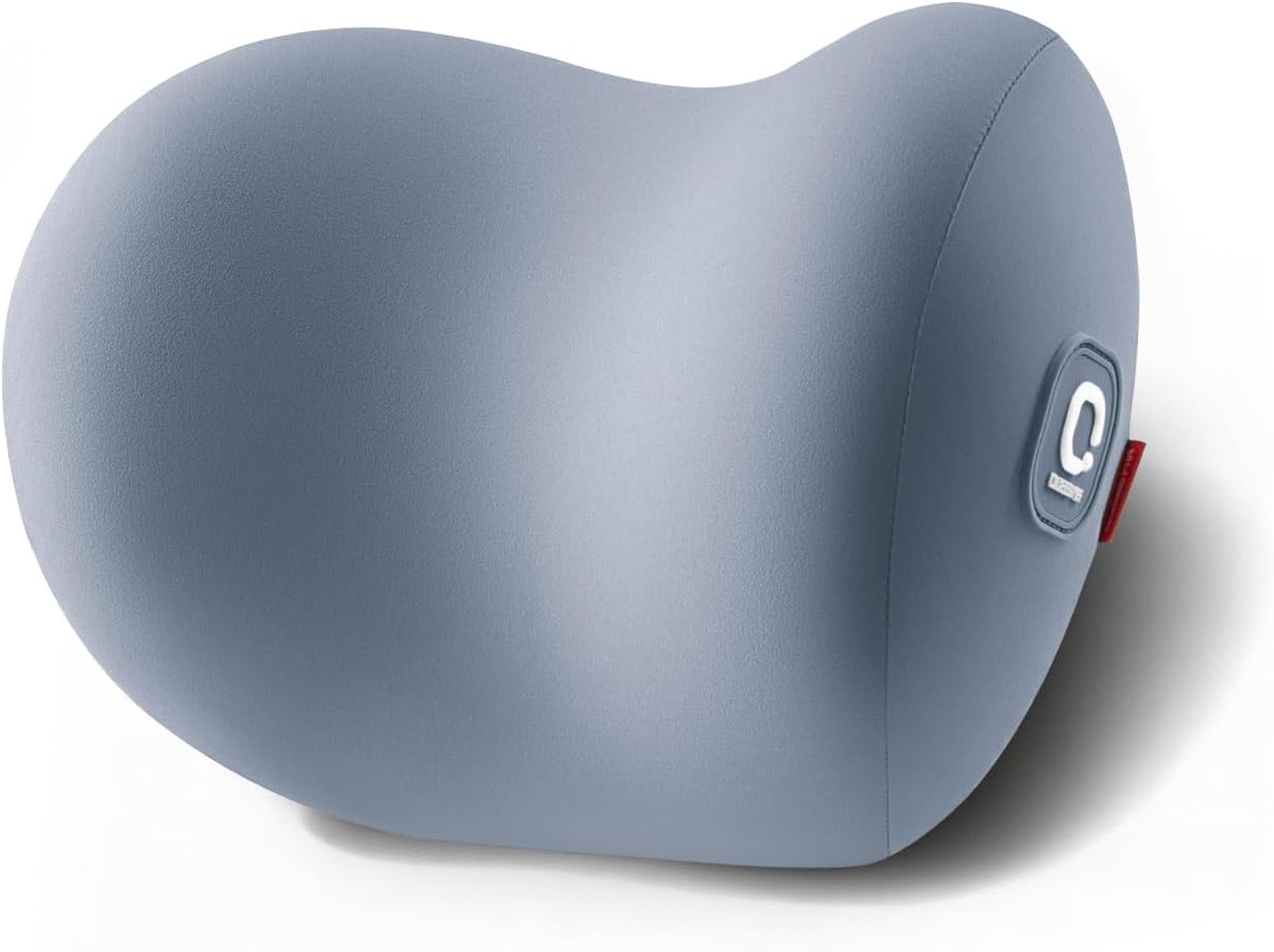 BEBAS Memory Foam Car Headrest Pillow - Breathable Neck Support Pillow for Driving, Universal Fit Cars/SUVs/Tesla/Toyota & Office Chair, Removable Cover (Grey, 4-Season)