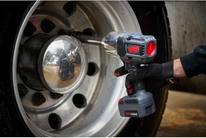 Ingersoll Rand W8571-K2 3/4" 20V Cordless Impact Wrench 2 Battery Kit, 2000 ft-lb Torque, 6" Extended Anvil, Friction Ring Thru-hole, Pistol