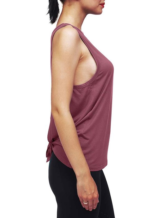 Mippo Women's Workout Yoga Shirts Backless Tank Work Out Tshirts Activewear Tops Running Tank Sports Hiking Clothes Magenta M