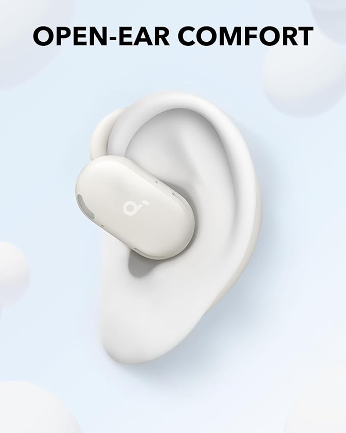 Soundcore V20i by Anker Open Ear Earbuds, Open Ear Headphones True Wireless | Adjustable Hooks, Ultra-Comfort, Snug Fit, Power Sound, Clear Calls, IP55, 36H Playtime, Bluetooth 5.4, Multipoint Connection