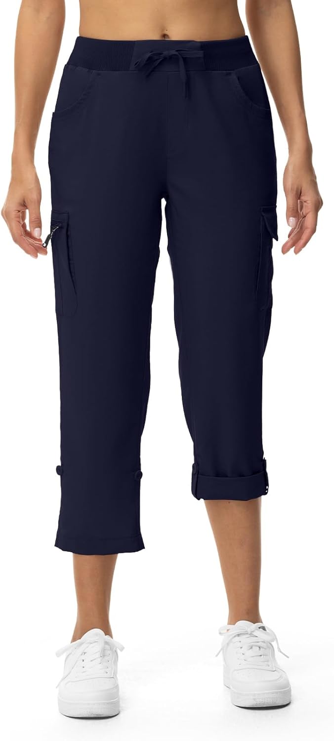 TBMPOY Women's Cargo Hiking Capris - Lightweight, Comfortable Fit for Outdoor Adventures
