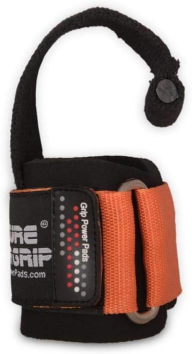 Skiennix Neoprene Padded Wrist Wraps - Gym Lifting Dowel Straps for Weight Training | 2 Pack (Orange)