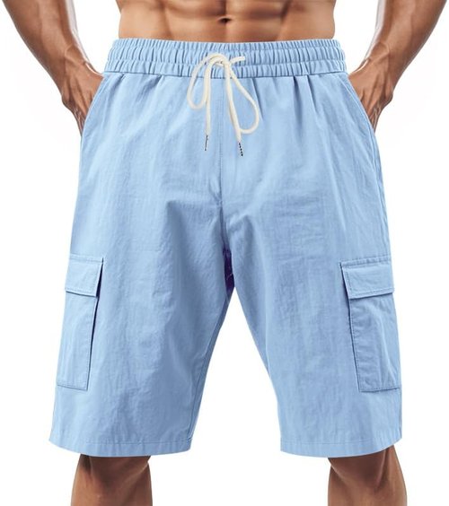 DMOYALA Men's Cargo Shorts - Quick Dry Casual Workout Shorts with Pockets | Summer Beach Bermuda