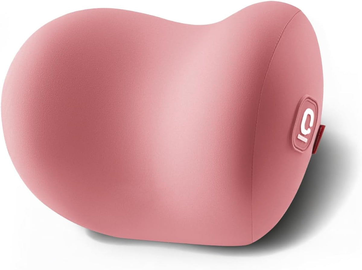 BEBAS Memory Foam Car Headrest Pillow - Breathable Neck Support Pillow for Driving, Universal Fit Cars/SUVs/Tesla/Toyota & Office Chair, Removable Cover (Brown, 4-Season)
