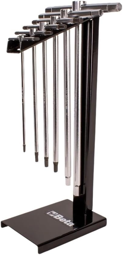 Beta 951/SP6 Set of 6 3mm-10mm Metric Sliding T-Handle Hex Keys with Storage Stand | High Torque & Fast Spinning T-Handle Design | Calibrated Hex Ends | Made in Italy