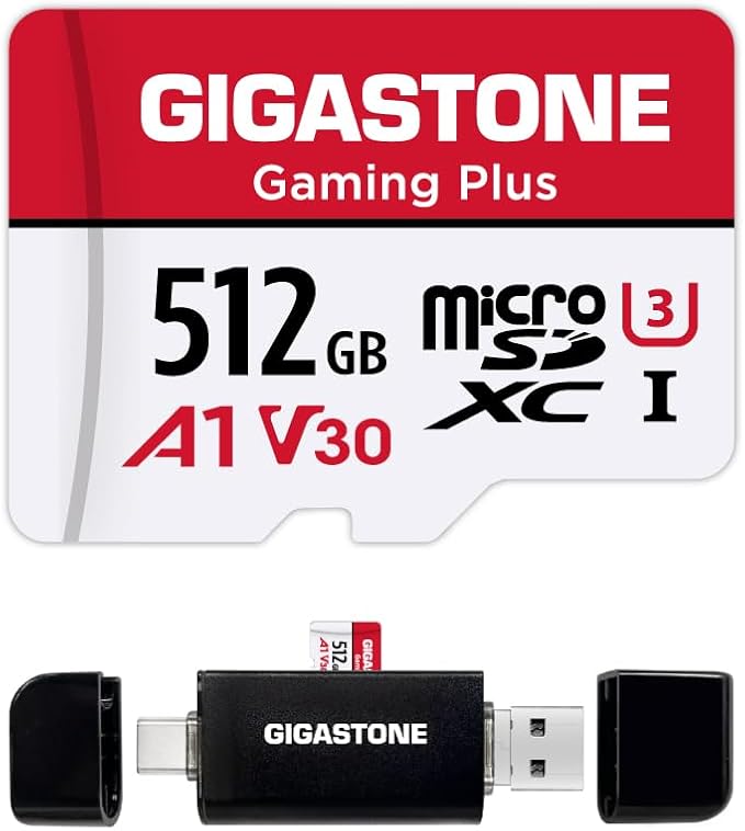 【for Switch 1 Only】 GIGASTONE 512GB Micro SD Card
