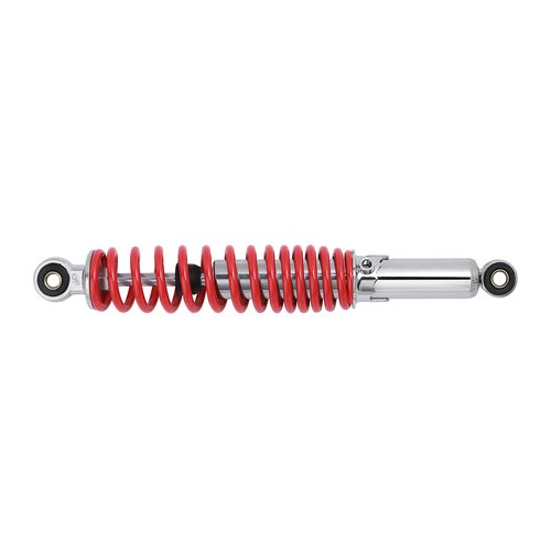 Minho Dual Rear Shock Absorbers with Adjustable Spring Preload in Heavy Iron Material Compatible with Chinese GY6 4-Stroke Engine Taotao ATV Go Kart,Red Color,330MM Length