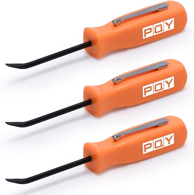 Mini Pocket Pry Bar with Pocket Clip 4.5" Length 3pcs (Orange)