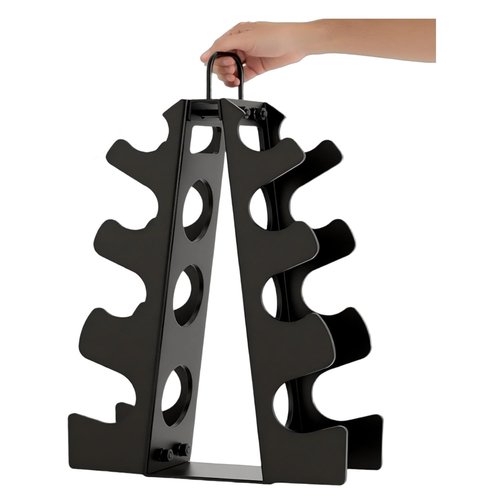 3-Tier | 4-Tier Dumbbell Rack for Dumbbells, A-Frame Weight Stand Only, Compact Space-Saving Design for Home Gym, Heavy-Duty Alloy Steel Organization Rack (DUMBBELLS NOT INCLUDED)