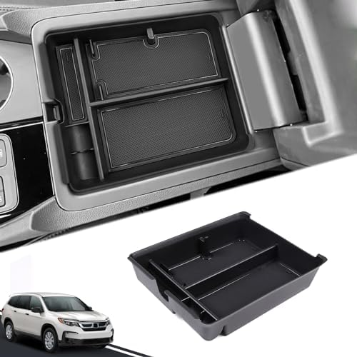 Center Console Organizer Compatible with Honda Pilot 2023-2026 / Ridgeline 2024-2025 / Passport 2024-2026, Central Control Armrest Storage Box Insert Secondary Organizer Tray Accessories