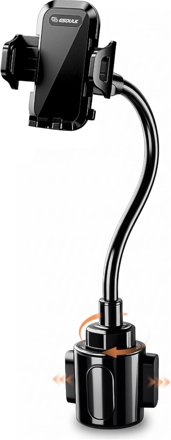 Cup Holder Phone Mount 15 Inch Adjustable Gooseneck Arm for Car