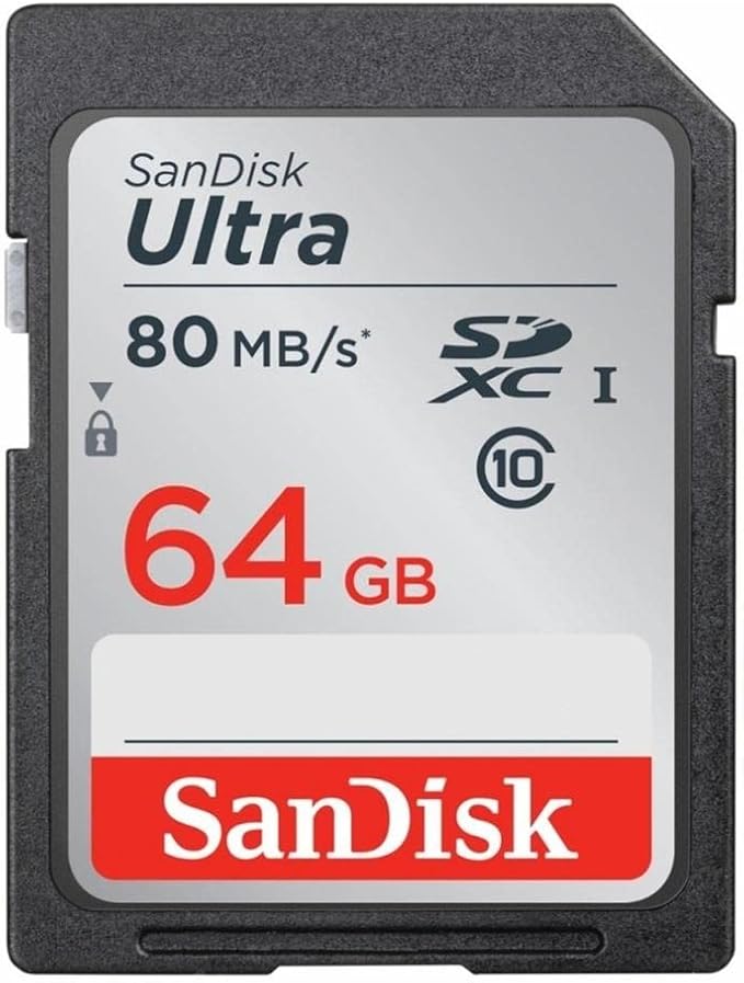 SanDisk Ultra 64GB Class 10 SDXC UHS-I Memory Card up to 80MB/s