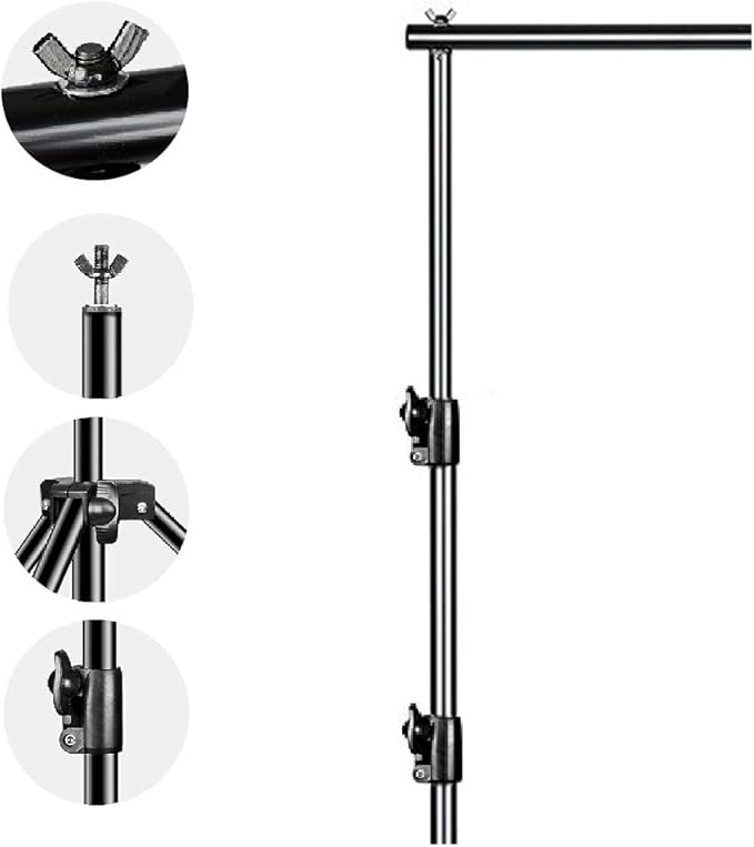 HYJ-INC 12ft x 10ft Photo Video Studio Heavy Duty Adjustable Photography Muslin