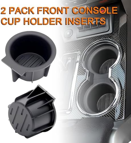 2Pcs Front Console Cup Holder Insert 9L3Z1513562CB for Ford F150 2009-2014