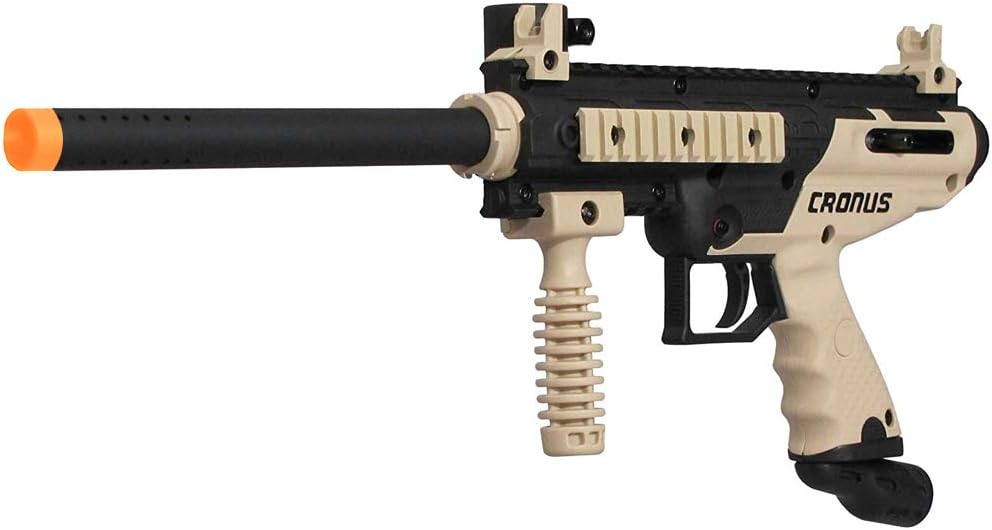 Tippmann Cronus Paintball Marker Gun - .68 Caliber Semi-Auto | Sleek Black and Tan Design