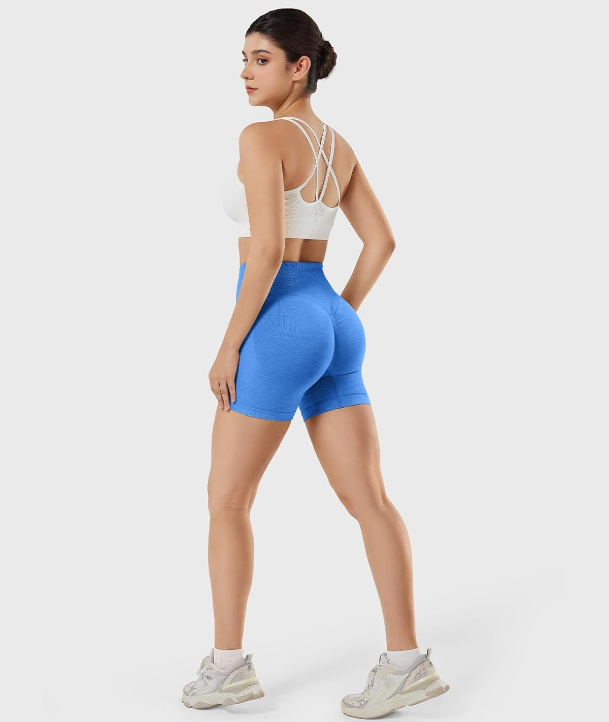 YEOREO Workout Shorts for Women - Scrunch Butt Lifting Design | 4.5" Seamless Gym & Running Shorts