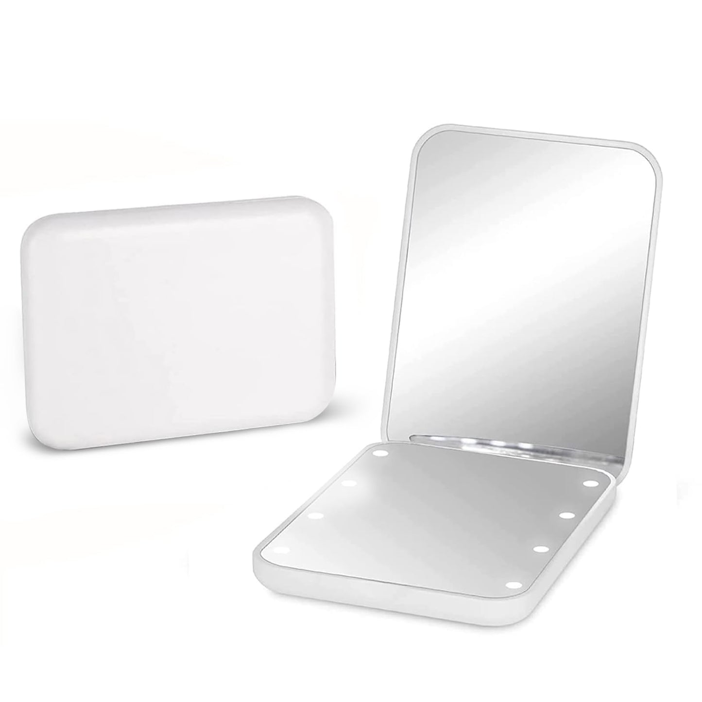 Kintion Pocket/Purse Mirror, 1X/3X Magnification Led Small Compact Travel Makeup Mirror With Light, 2-Sided, Portable, Folding,