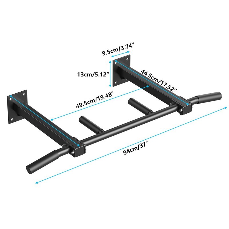 Wall Mount Pull Up Bar, Joist Mount Pull Up Bar, Beam and Rafter Mounted Chin Up Bar for Home Gym With Wood Mount and Wall Mount Screws (Black5)
