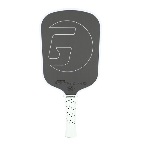Gamma Obsidian 10 Carbon Fiber Pickleball Paddle with 10mm Core, Comfortable Molded Foam Handle, and Customizable Handle Weight System