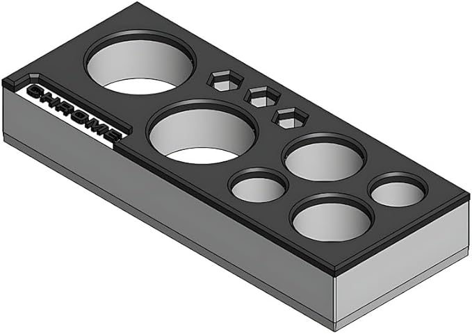 MagAttach Chrome Adapter and Short Extensions Magnetic Interconnecting Organizer Tray (White/Black)
