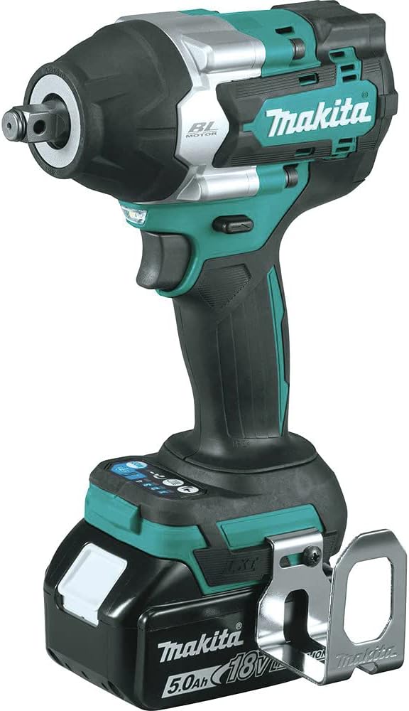 Makita XWT17T 18V LXT® Lithium-Ion Brushless Cordless 4-Speed Mid-Torque 1/2" Sq. Drive Impact Wrench Kit w/Friction Ring Anvil (5.0Ah)